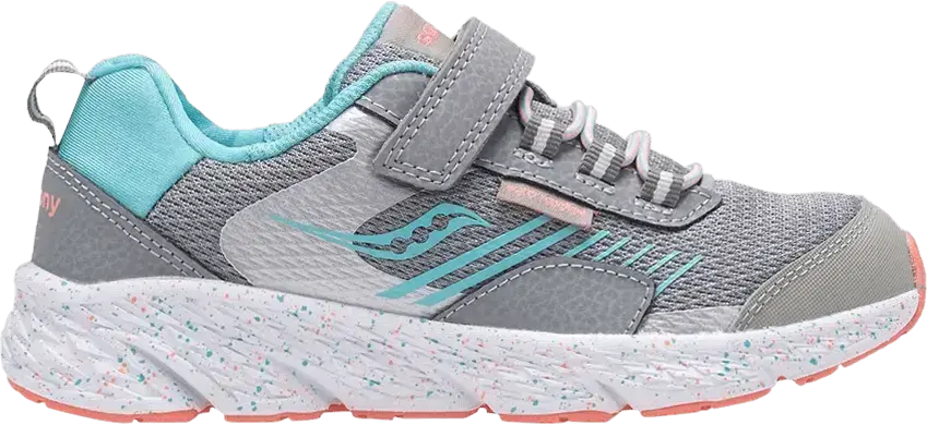  Saucony Wind Shield A/C Big Kid &#039;Grey Turquoise&#039;