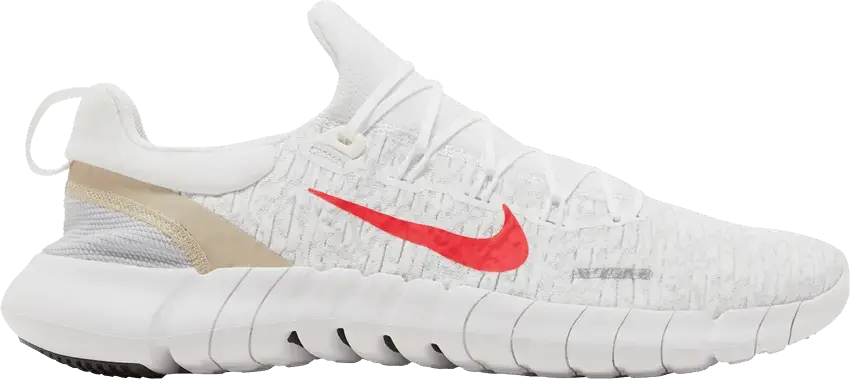  Nike Free Run 5.0 Next Nature White Siren Red Sanddrift