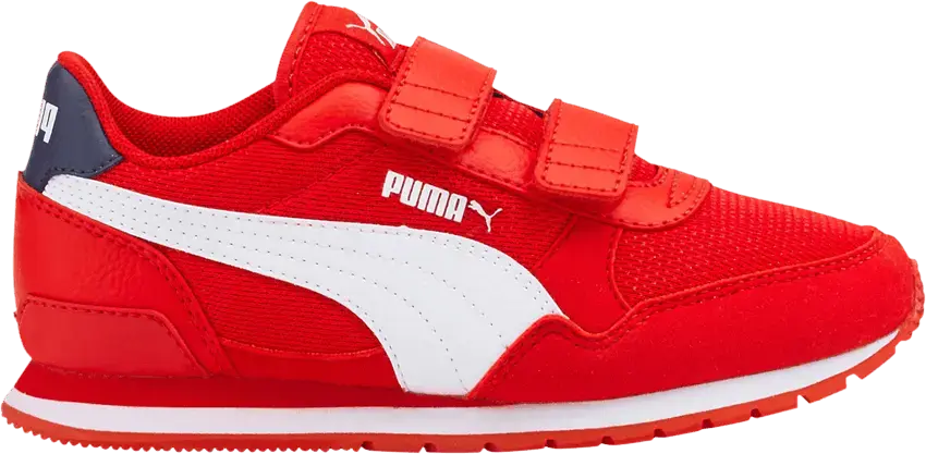  Puma ST Runner v3 Mesh V Little Kid &#039;High Risk Red&#039;