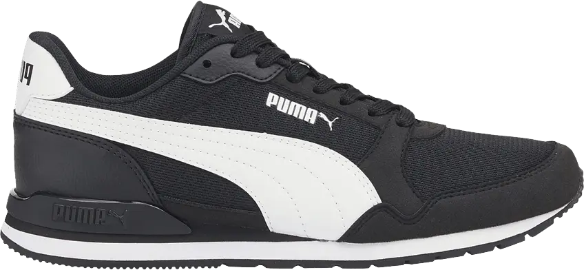  Puma ST Runner v3 Mesh Big Kid &#039;Black White&#039;