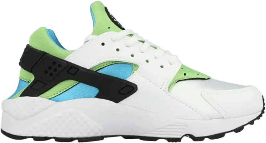  Nike Air Huarache Run White Clearwater Flash Lime (Women&#039;s)