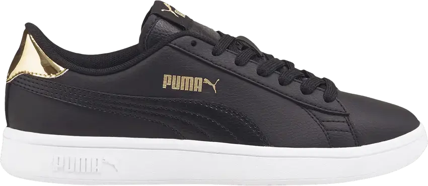  Puma Smash v2 Big Kid &#039;Mirror Metallic - Black Team Gold&#039;