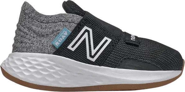  New Balance Fresh Foam Roav Tee Shirt Slip-On Toddler &#039;Black Light Aluminum&#039;