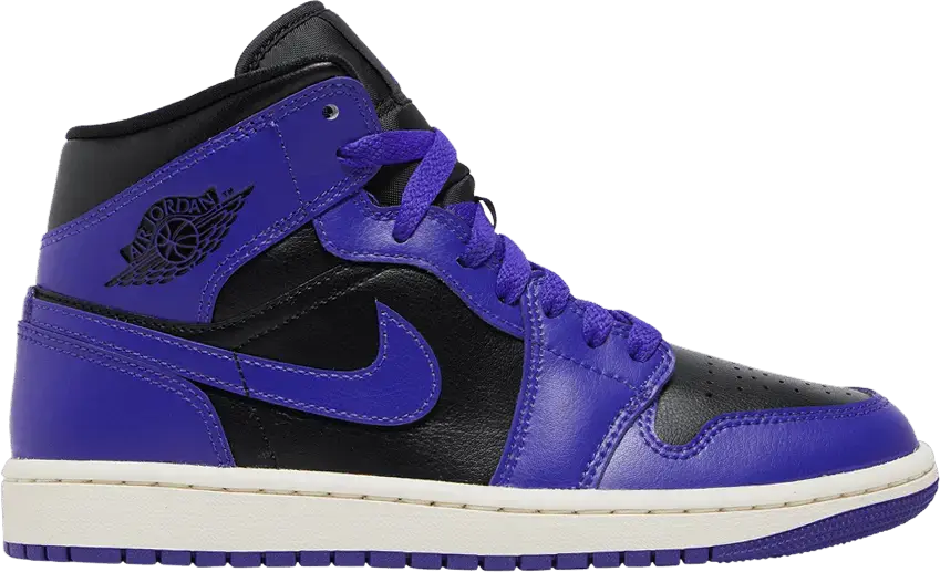  Jordan 1 Mid Purple Black (Women&#039;s)