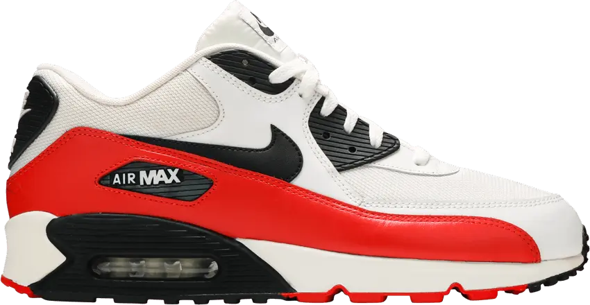  Nike Air Max 90 Essential White Black Light Crimson