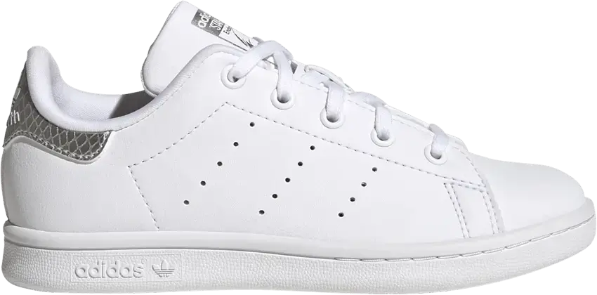  Adidas Stan Smith Little Kid &#039;White Silver Metallic&#039;