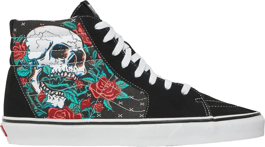  Vans Sk8-Hi Rose Skulls