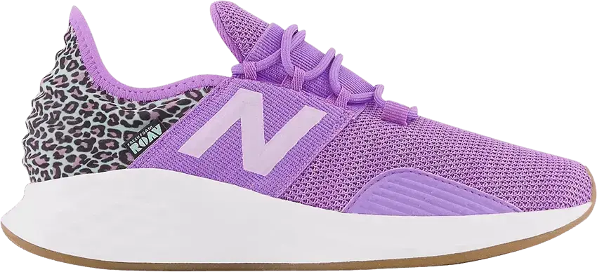  New Balance Fresh Foam Roav Big Kid Wide &#039;Electric Purple Leopard Gum&#039;