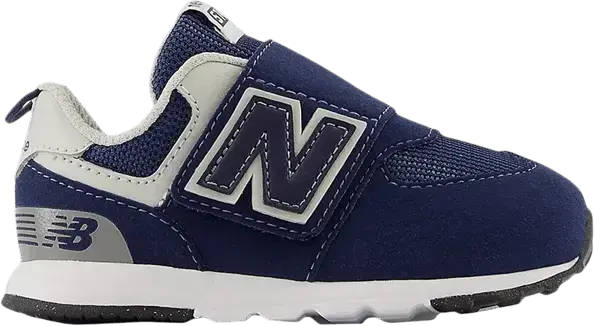  New Balance 574 New-B Hook &amp; Loop Toddler X-Wide &#039;Navy White&#039;