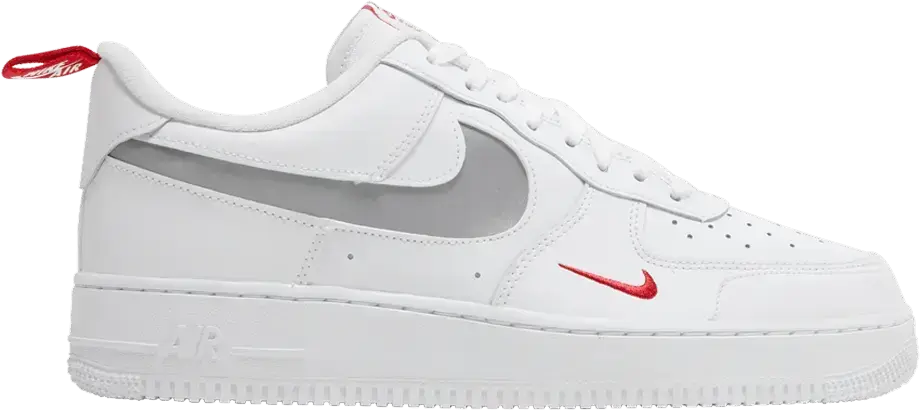  Nike Air Force 1 Low Reflective Swoosh White University Red