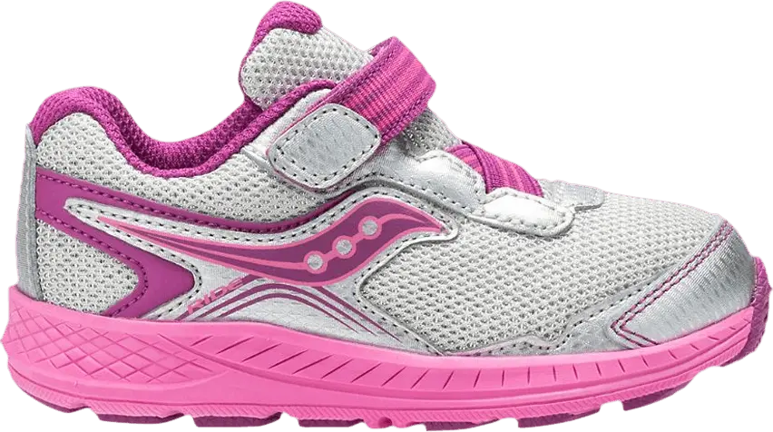  Saucony Ride 10 Little Kid &#039;Silver Pink&#039;