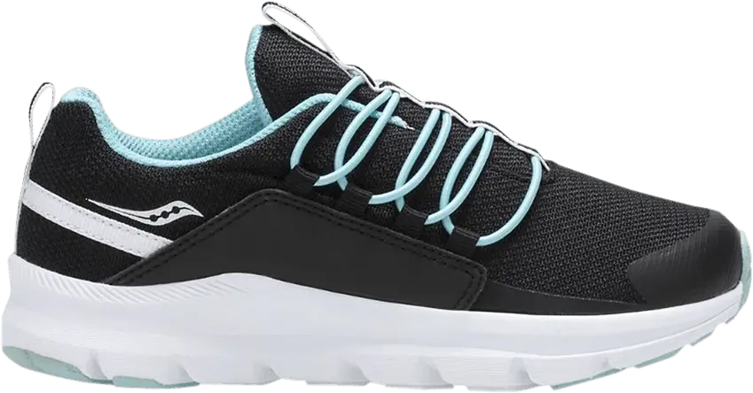 Saucony Stretch &amp; Go Big Kid &#039;Black Turquoise&#039;