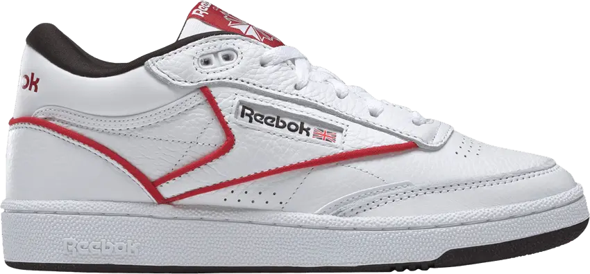  Reebok Club C Mid 2 &#039;White Flash Red&#039;