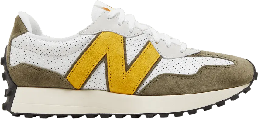  New Balance 327 White Yellow Olive