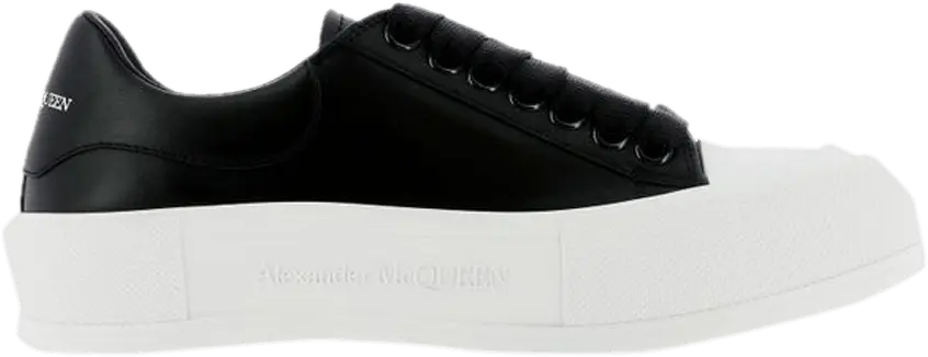  Alexander Mcqueen Alexander McQueen Wmns Deck Plimsoll &#039;Black White&#039;