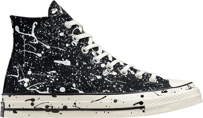  Converse Chuck Taylor All-Star 70 Hi Archive Paint Splatter Black White