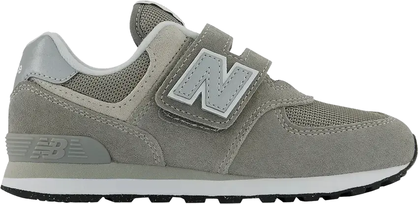  New Balance 574 Hook and Loop Little Kid Wide &#039;Core Pack - Grey White&#039;