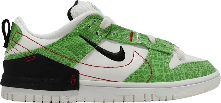  Nike Dunk Low Disrupt 2 Just Do It Snakeskin Green (Women&#039;s)