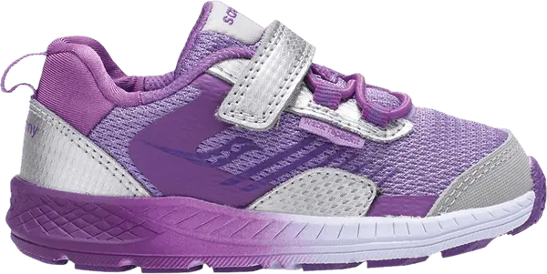  Saucony Wind Shield A/C Big Kid &#039;Silver Purple&#039;