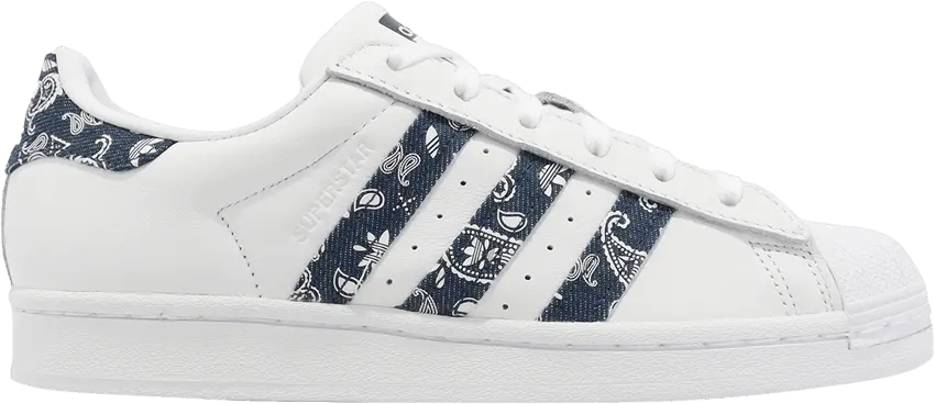  Adidas Superstar &#039;Paisley - White Crew Navy&#039;