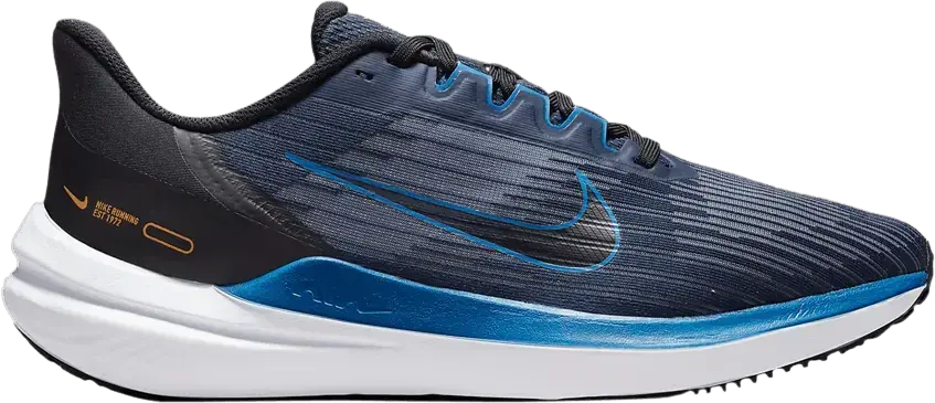  Nike Air Winflo 9 &#039;Obsidian Dark Marina Blue&#039;