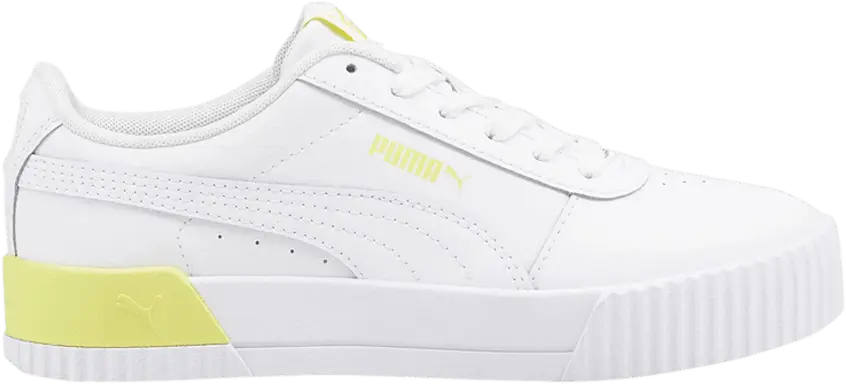  Puma Carina Big Kid &#039;White Lemon Sherbert&#039;