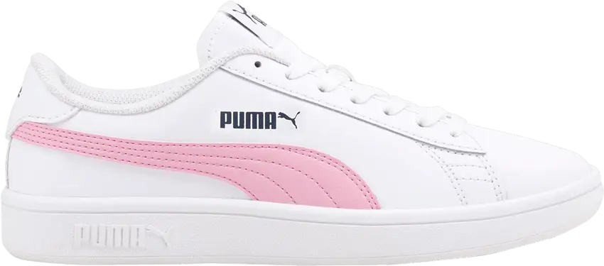  Puma Smash v2 Leather Big Kid &#039;White Prism Pink&#039;