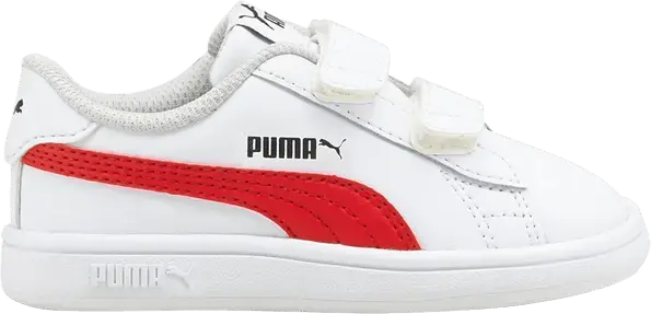  Puma Smash v2 Infant &#039;White High Risk Red&#039;