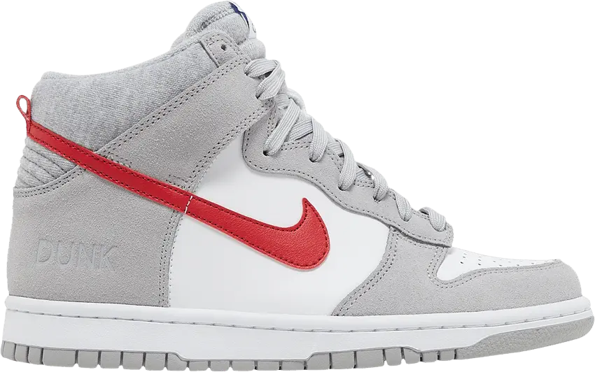  Nike Dunk High Athletic Club Grey Red (GS)