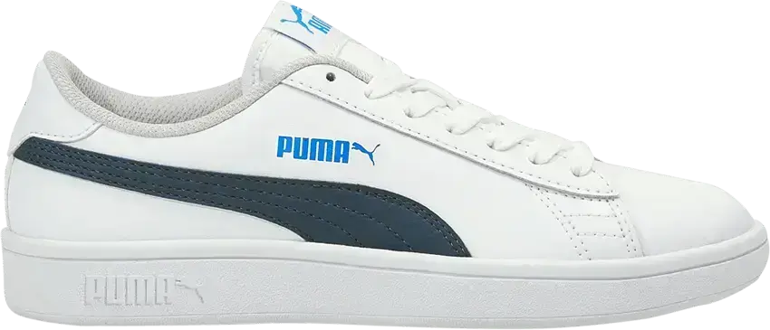  Puma Smash v2 Leather Big Kid &#039;White Intense Blue&#039;