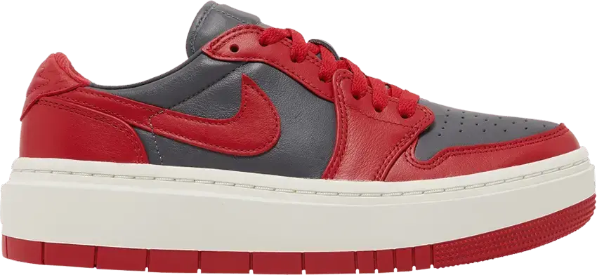  Jordan 1 Elevate Low Dark Grey Varsity Red (Women&#039;s)