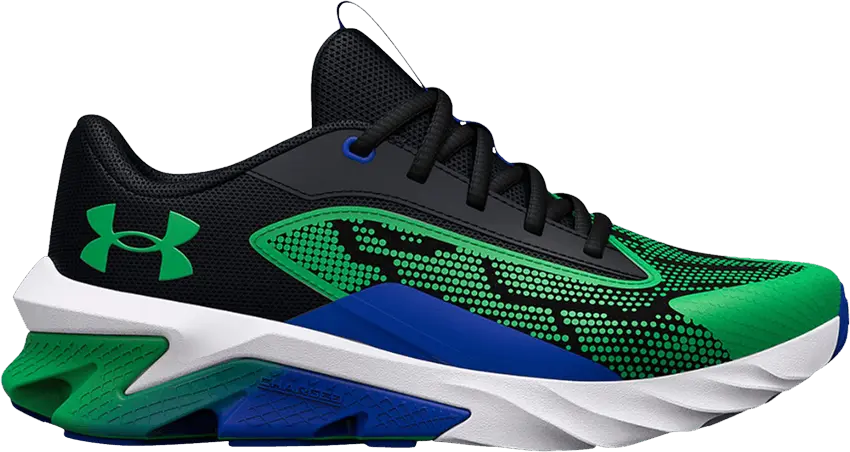  Under Armour Charged Scramjet 4 GS &#039;Black Versa Blue&#039;