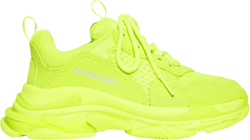  Balenciaga Triple S Sneaker Kids &#039;Fluo Yellow&#039;