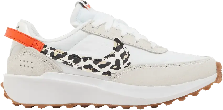  Nike Waffle Debut White Team Orange Leopard (Women&#039;s)