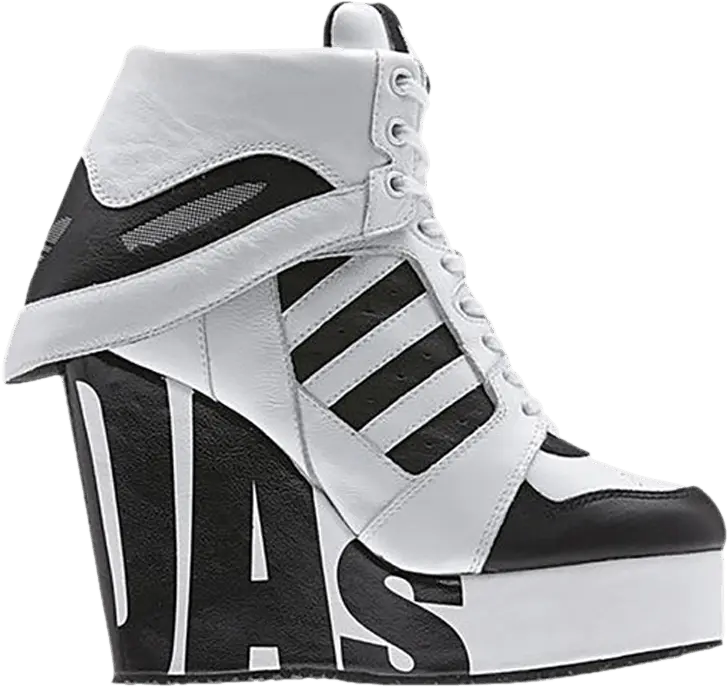 Adidas adidas JS Streetball Platform Jeremy Scott White Black (Women&#039;s)