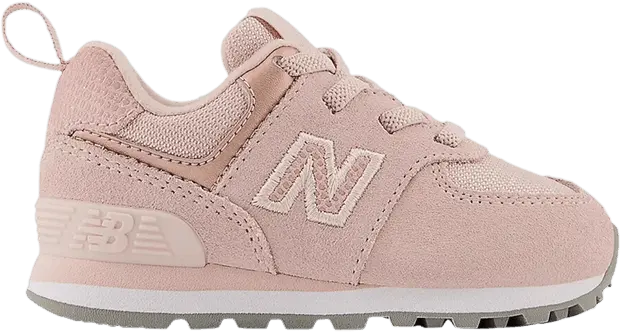  New Balance 574 Bungee Lace Toddler &#039;Pink Haze White&#039;