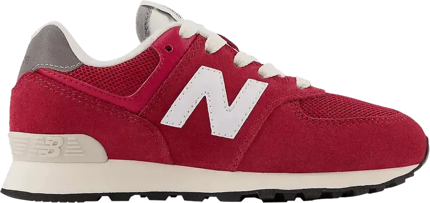  New Balance 574 Little Kid Wide &#039;Crimson&#039;