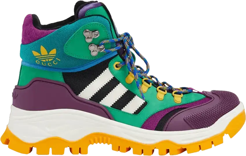  Adidas x Gucci Lace Up Boot &#039;Purple Green&#039;