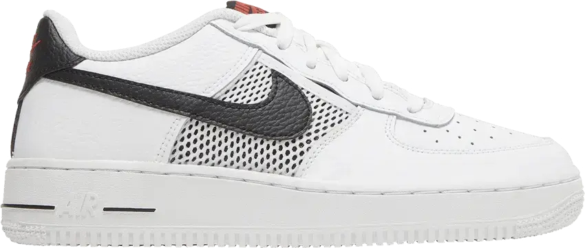  Nike Air Force 1 Low Mesh Pocket White Black (GS)