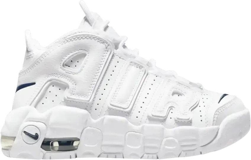  Nike Air More Uptempo White Navy Swoosh (PS)