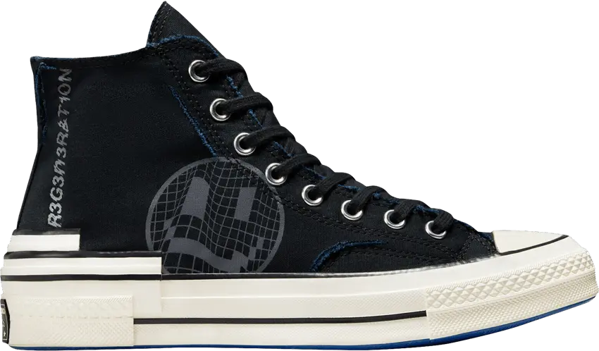  Converse Chuck Taylor All Star 70 Hi Hacked Heel Tear Away Black Blue