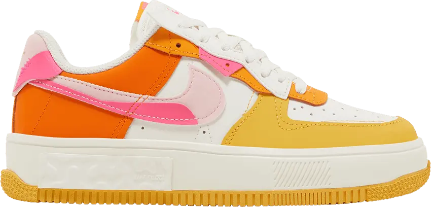  Nike Air Force 1 Fontanka Summit White Yellow Orange (Women&#039;s)