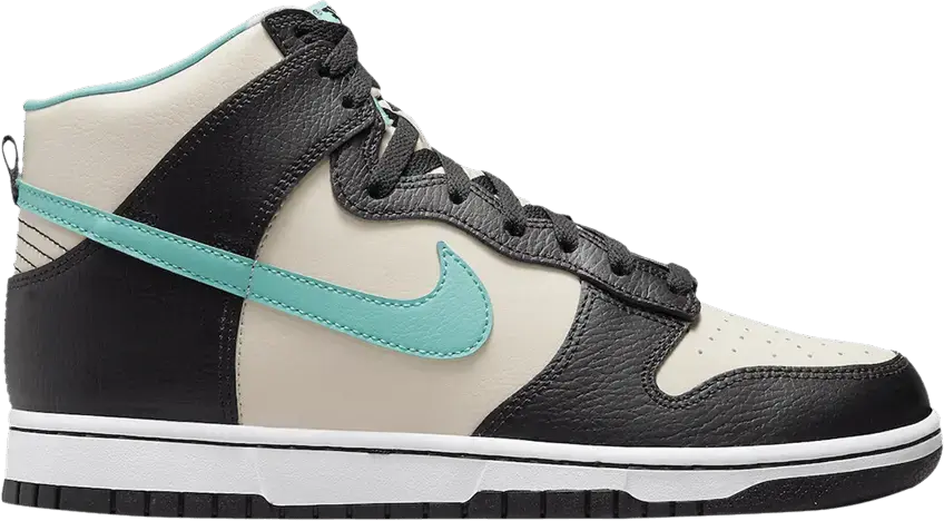  Nike Dunk High EMB Beige Black Washed Teal