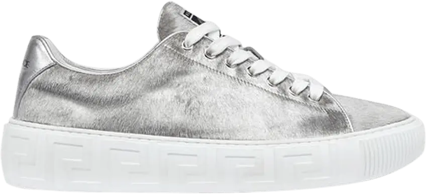  Versace Greca Sneaker &#039;Argento Pony Hair&#039;