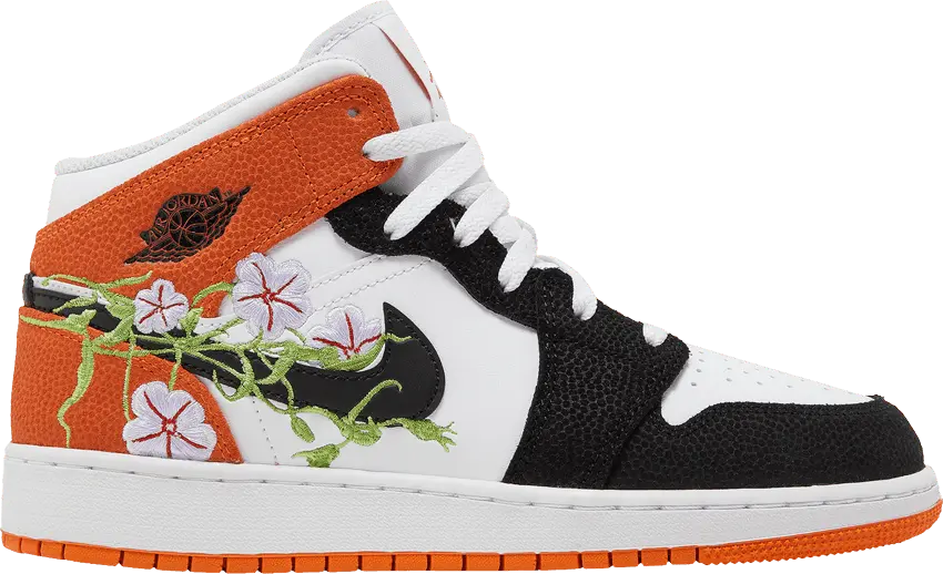  Jordan 1 Mid SE Basketball Blossom (GS)