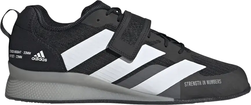  Adidas Adipower Weightlifting 3 &#039;Black White Grey&#039;