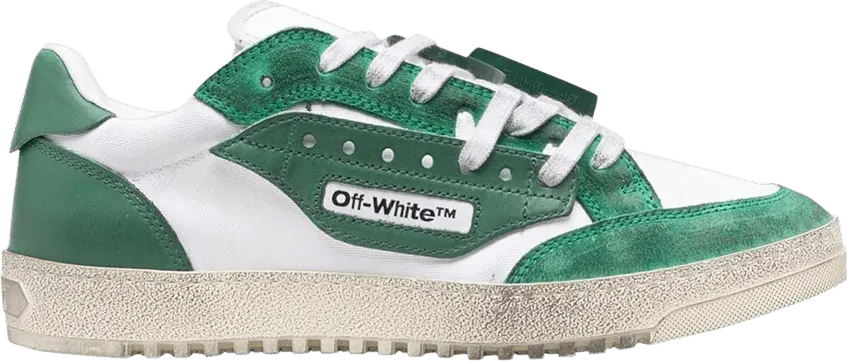  Off-White 5.0 Low &#039;Distressed White Dark Green&#039;