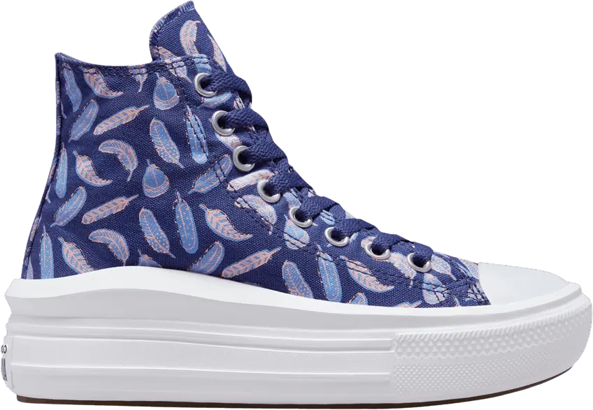  Converse Chuck Taylor All Star Move Platform High GS &#039;Feathers&#039;