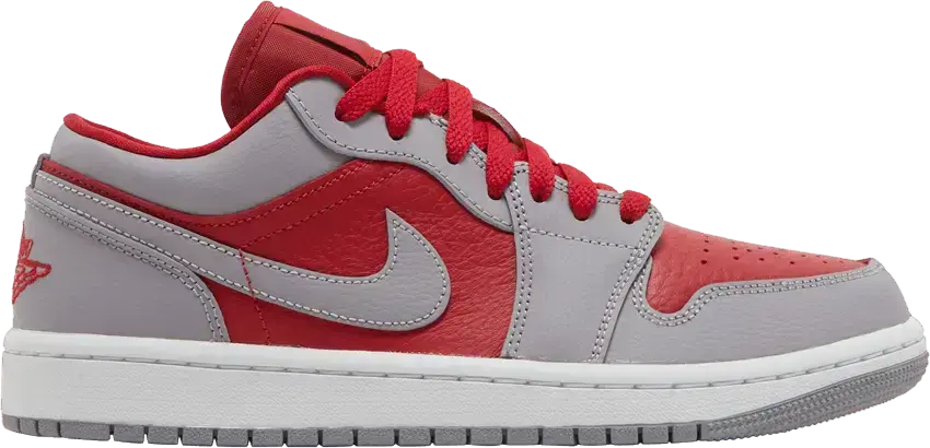  Jordan 1 Low SE Homage Split Gym Red Cement Grey (Women&#039;s)