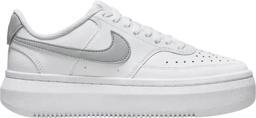  Nike Court Vision Alta Low White Grey (Women&#039;s)